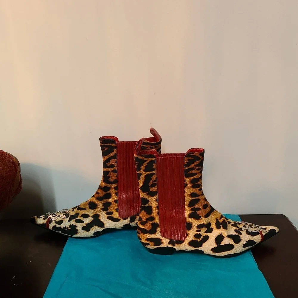 Christian Dior Leopard Peint Boots - Picture 7 of 15